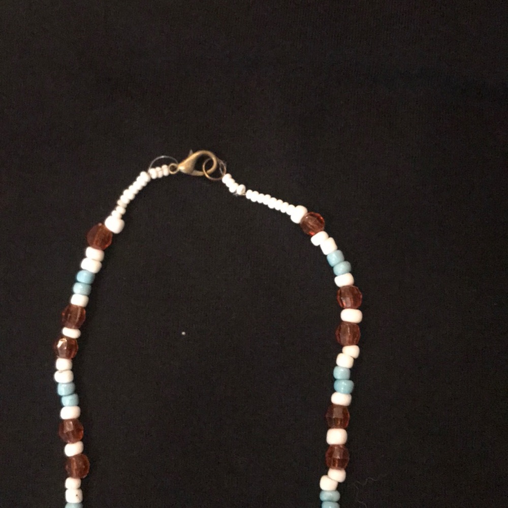 Boho Copper/Turquoise Colored Statement Necklace - image 3